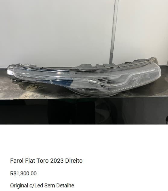 Farol Fiat Toro 2023 Direito