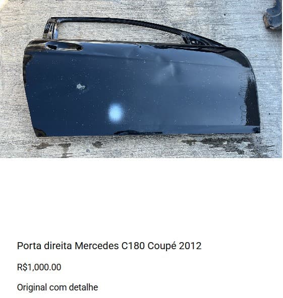 Porta direita Mercedes C180 Coupé 2012