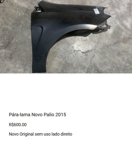 Pára-lama Novo Palio 2015
