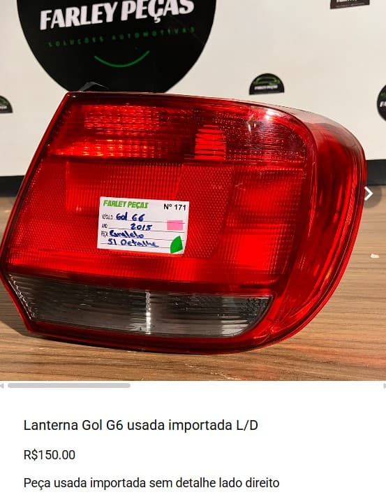 Lanterna Gol G6 usada importada L/D